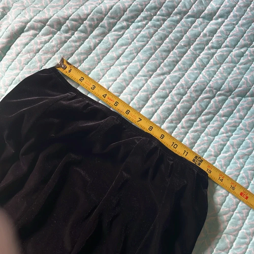 Velvet trumpet maxi skirt